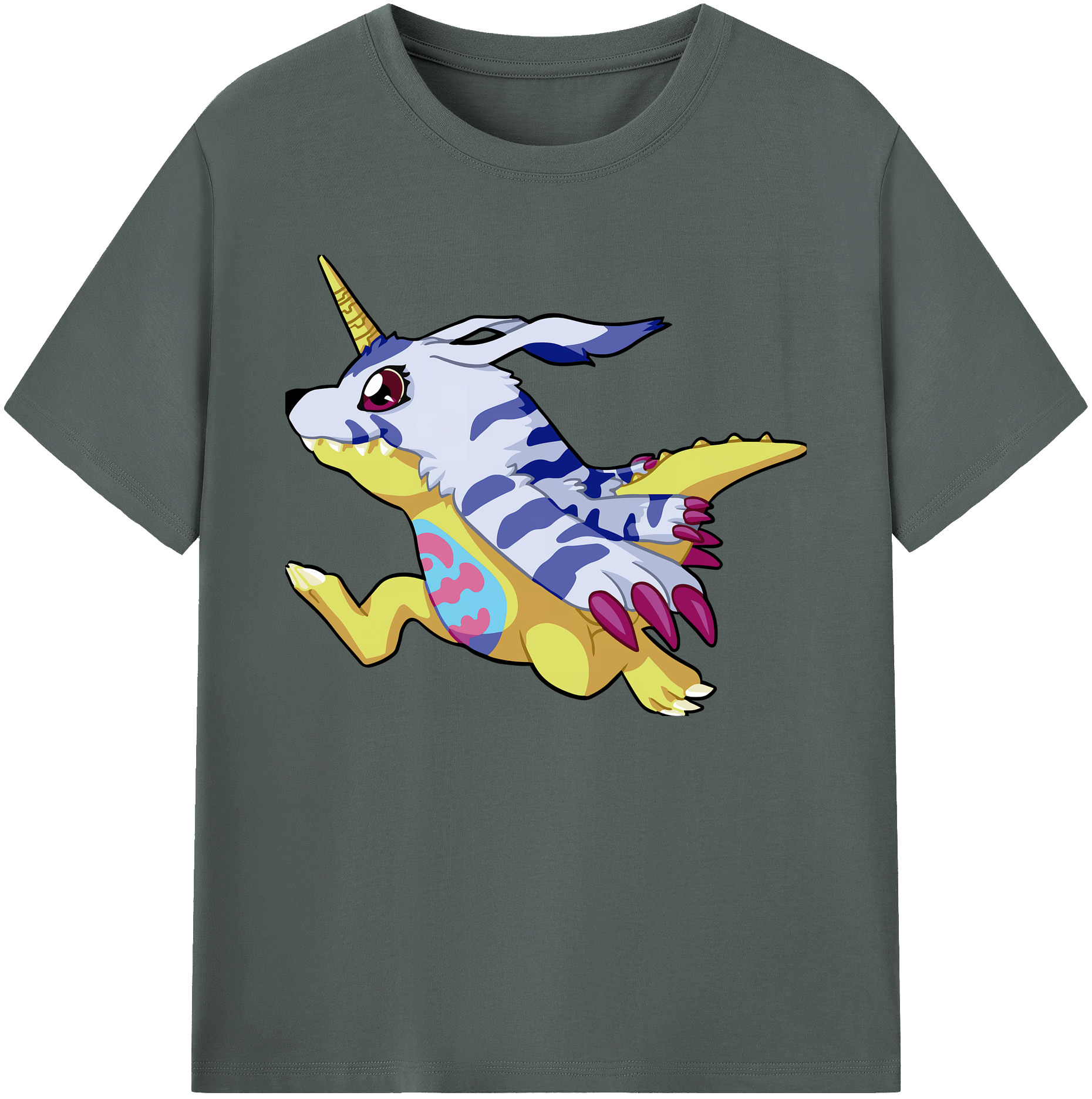 （画像用） Digimon デジタルモンスター/デジモン 綿100％ メンズ半袖Tシャツ｜肌触りやわらか＆通気性